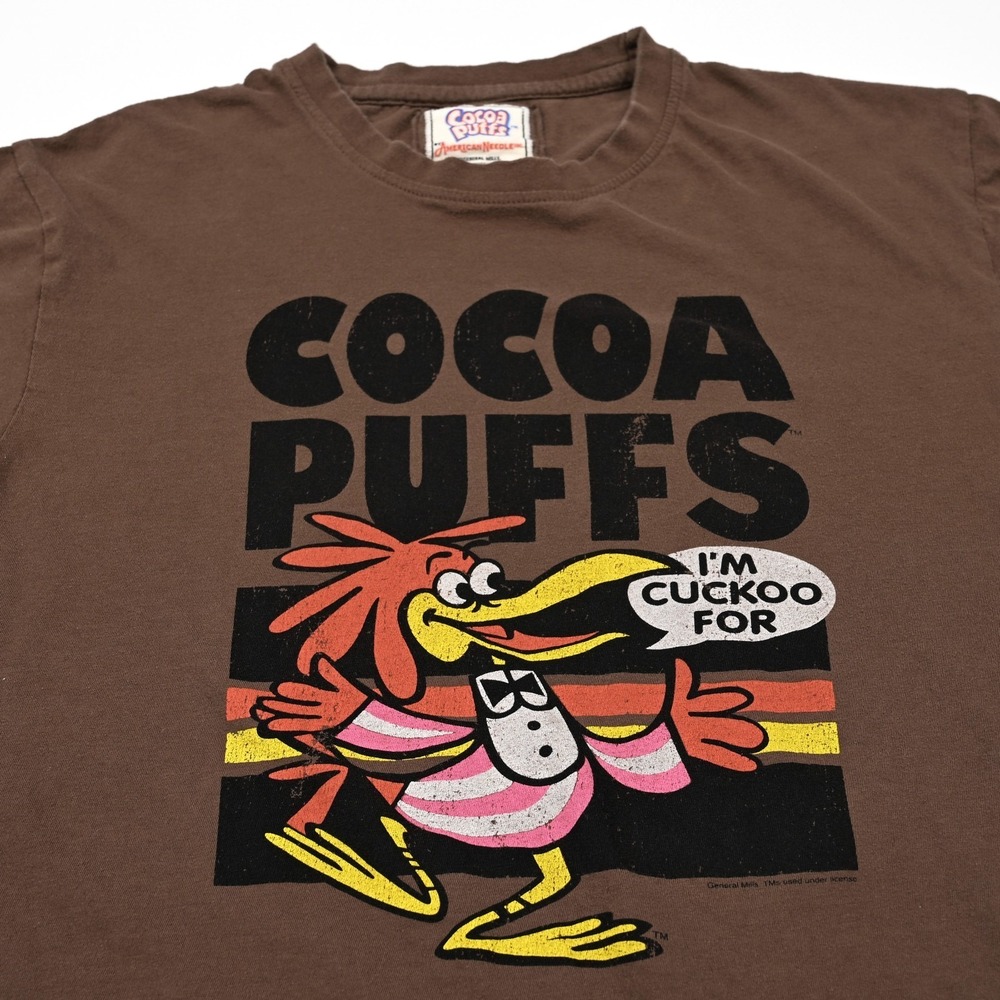 Cocoa Puffs T-Shirt Medium‎ Brown Cereal Promo General Mills American Needle